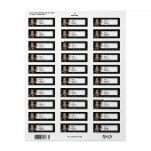 ヴィンテージブラウンフクロウブルーネックレスムーンスターズ ラベル (フルシート)