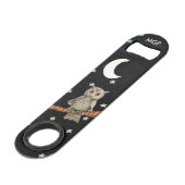 ヴィンテージブラウンフクロルネックレスクレセントムーンスターズ スピード栓抜き (正面アングル)