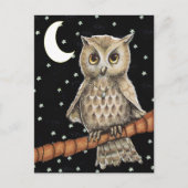 ヴィンテージブラウンフクロルネックレスクレセントムーンスターズ ポストカード (正面)