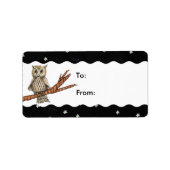 ヴィンテージブラウンフクロルネックレスクレセントムーンスターズ ラベル (正面)