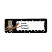 ヴィンテージブラウンフクロルネックレスクレセントムーンスターズ ラベル (正面)