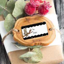 ヴィンテージブラウンフクロルネックレスクレセントムーンスターズ ラベル