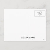 ヴィンテージブラウンフローラデイジーレトロイースターカード シーズンポストカード (裏面)