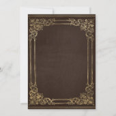 ヴィンテージブラウンブック新しいチャプターがシャワーを開始 招待状 (裏面)