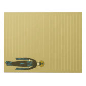 ヴィンテージブラウンブルーウーマンターバントルコアールヌーボー ノートパッド (正面)