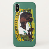 ヴィンテージブラウンベアイエローストーン国立公園 Case-Mate iPhoneケース (裏面)