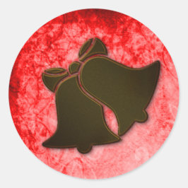 ヴィンテージブラウンベルズオンレッド封筒用シール ラウンドシール