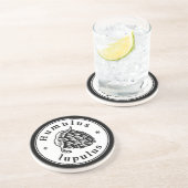 ヴィンテージブラウンホップビールインクアートグラフィックコースター コースター (側面)