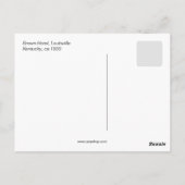 ヴィンテージブラウンホテル（ケンタッキー州ルイビル） ポストカード (裏面)