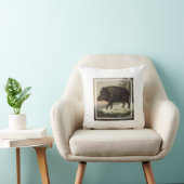 ヴィンテージブラウンボー絵を描ル狩り、ワイルドライフアート クッション (椅子)