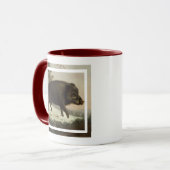 ヴィンテージブラウンボー絵を描ル狩り、ワイルドライフアート マグカップ (正面左)