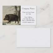 ヴィンテージブラウンボー絵を描ル狩り、ワイルドライフアート 名刺 (正面/裏面)