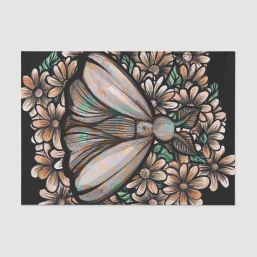 ヴィンテージブラウンモス自然愛好家デイジーデイジー 薄葉紙 (正面)