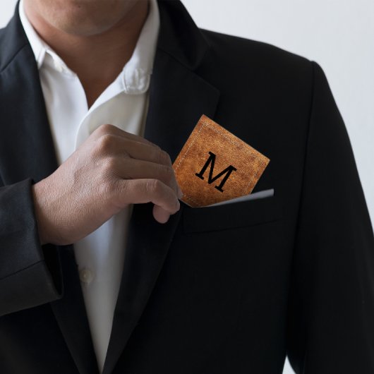 ヴィンテージブラウンレザー |ステッチ縁ど スクエア名刺