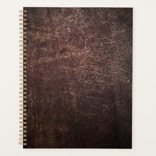 ヴィンテージブラウンレザー プランナー手帳 (正面)