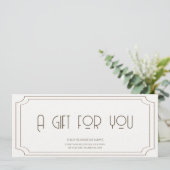 ヴィンテージブラウンロゴのギフト券 (スタンド正面)