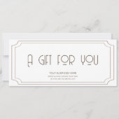 ヴィンテージブラウンロゴのギフト券 (正面)