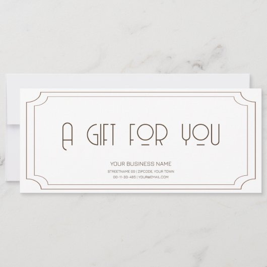 ヴィンテージブラウンロゴのギフト券 (正面)