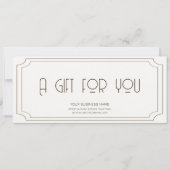 ヴィンテージブラウンロゴのギフト券 (正面)