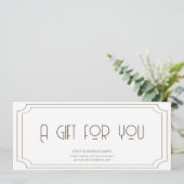 ヴィンテージブラウンロゴのギフト券 (スタンド正面)