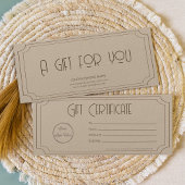 ヴィンテージブラウンロゴのギフト券