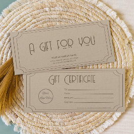 ヴィンテージブラウンロゴのギフト券