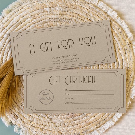 ヴィンテージブラウンロゴのギフト券