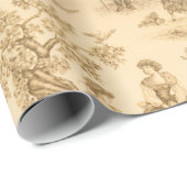 ヴィンテージブラウン及びアイボリートイルラップ紙 ラッピングペーパー (ロールコーナー)