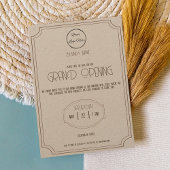 ヴィンテージブラウン多用途ブティックビジネスイベント 招待状