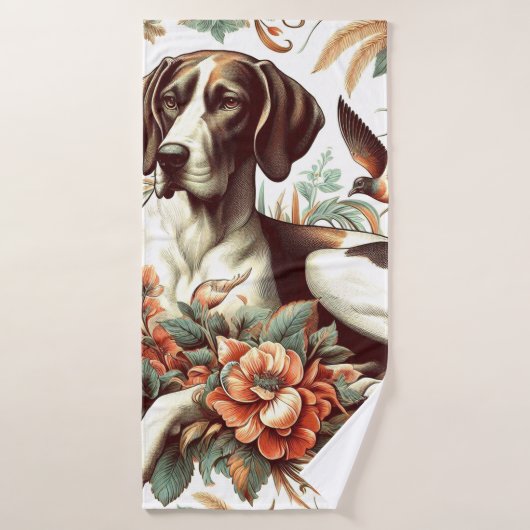 ヴィンテージブラケフランセイラストレーション バスタオル (バスタオル)