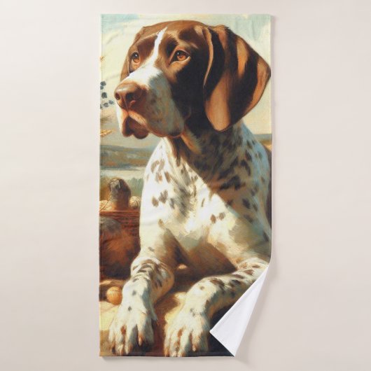 ヴィンテージブラケ絵画フランセ バスタオル (バスタオル)