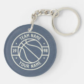 ヴィンテージブラザーのバスケットボール選手キーチェーン キーホルダー (裏面)