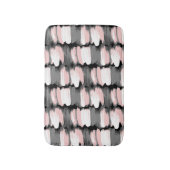 ヴィンテージブラシストローク、グレーピンクの装飾。 バスマット (正面縦)