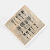 ヴィンテージブラシ絵を描ブラシ新聞プリント (コーナー)