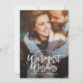 ヴィンテージブラシ編集可能カラー休日フォトカード シーズンカード (正面)