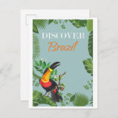 ヴィンテージブラジルトゥーカン熱帯雨林旅行 ポストカード (正面/裏面)