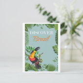 ヴィンテージブラジルトゥーカン熱帯雨林旅行 ポストカード (スタンド正面)