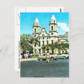 ヴィンテージブラジルレシフェ、バロック大聖堂 ポストカード (正面/裏面)