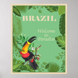 ヴィンテージブラジル旅行 ポスター