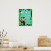 ヴィンテージブラジル、パラダイストラベルへようこそ ポスター (キッチン)