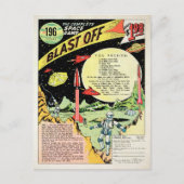 ヴィンテージブラストオフゲーム広告はがき ポストカード (正面)