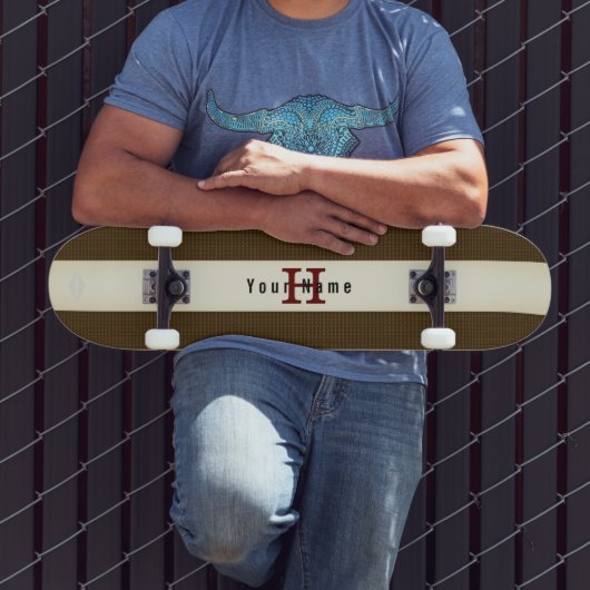 ヴィンテージブラスブラウンスケートボード名HAMbyWG スケートボード (室外3)