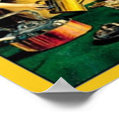 ヴィンテージブラソメタルポーランドアド ポスター (角)