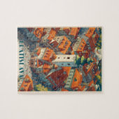 ヴィンテージブラチスラバスロバキア旅行、旧市街タワー ジグソーパズル (横)