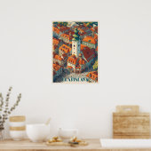 ヴィンテージブラチスラバスロバキア旅行、旧市街タワー ポスター (キッチン)