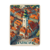 ヴィンテージブラチスラバスロバキア旅行、旧市街タワー マグネット (縦)