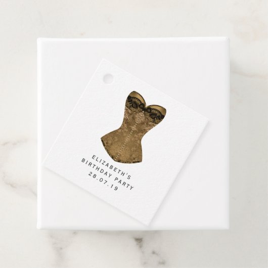 ヴィンテージブラックおよび金ゴールド（紋章の）フラ・ダ・リマスカレード フェイバータグ (インサイチュ)