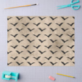 ヴィンテージブラックこうもりハロウィーンデクページ 薄葉紙 (クラフト)