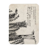 ヴィンテージブラックしだれ柳Save The Date マグネット (縦)