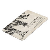 ヴィンテージブラックしだれ柳Save The Date マグネット (左側)